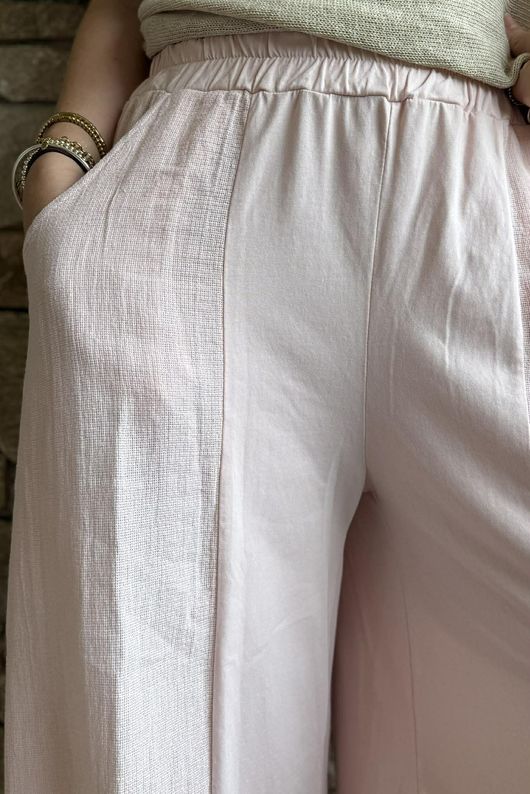 Jo Jo Quirky Hopsack Crop Pant Antique Rose